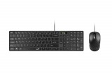 Genius SlimStar C126 Wired keyboard + mouse Black HU 31310007404