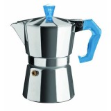 Ghidini 1360PC Italexpress 1 személyes kotyogós kávéfőző inox-kék (1360PC) (1360PC) - Kotyogós kávéfőzők