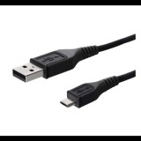 Gigapack Adatkábel és töltő (USB - microUSB, 80cm) FEKETE (5996457147328) - Adatkábel