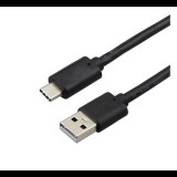 Gigapack Adatkábel és töltő (USB - Type-C, gyorstöltés támogatás, 100cm) FEKETE (5996457605774) - Adatkábel