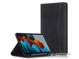 Gigapack álló, bőr hatású, aktív flip tok Samsung Galaxy Tab S7 Plus WiFi (SM-T970) készülékhez, fekete