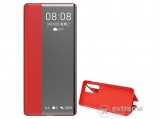 Gigapack álló, bőr hatású flip tok Huawei P40 készülékhez, piros