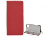 Gigapack álló, bőr hatású flip tok Samsung Galaxy A12 (SM-A125F) készülékhez, piros, rombusz mintás
