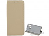 Gigapack álló, bőr hatású flip tok Samsung Galaxy A20s (SM-A207F) készülékhez, arany, rombusz mintás