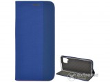 Gigapack álló, bőr hatású flip tok Samsung Galaxy A42 5G (SM-A425F) készülékhez, kék, textil mintás