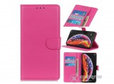 Gigapack álló, bőr hatású flip tok Samsung Galaxy M20 (SM-M205F) készülékhez, rózsaszín