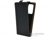 Gigapack álló bőr hatású lefelé nyíló flip tok Samsung Galaxy S20 Ultra (SM-G988F) készülékhez, fekete