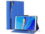 Gigapack álló, bőr hatású tok Huawei MediaPad M6 8.4 LTE készülékhez, kék, karbon mintás