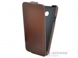 Gigapack álló bőr tok Huawei Ascend Y330 készülékhez, barna