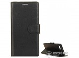Gigapack álló bőr tok Huawei Honor View 10 készülékhez, fekete