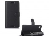 Gigapack álló bőr tok Sony Xperia X készülékhez, fekete