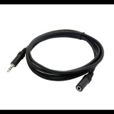 Gigapack Audió kábel hosszabbító (3.5mm jack dugó, 3.5mm jack aljzat, 300cm) FEKETE (5996457617357) - Audió kábel