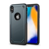 Gigapack Defender Apple iPhone XS Max 6,5" műanyag telefonvédő (közepesen ütésálló, ultravékony, logo kivágás, sötétkék)