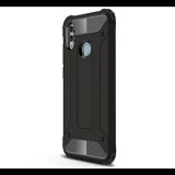 Gigapack Defender műanyag telefonvédő (közepesen ütésálló, légpárnás sarok, szilikon belső, fémhatás) FEKETE [Honor 10 Lite] (5996457835898) - Telefontok