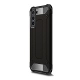 Gigapack Defender műanyag telefonvédő (közepesen ütésálló, Samsung Galaxy S21 FE (SM-G990) szilikon belső, fémhatás) fekete