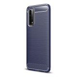 Gigapack Huawei P Smart (2021) szilikon telefonvédő (közepesen ütésálló, szálcsiszolt, karbon minta) sötétkék