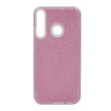 Gigapack Huawei P40 Lite E szilikon telefonvédő (műanyag belső, csillogó hátlap, rózsaszín)