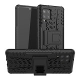 Gigapack műanyag telefonvédő (közepesen ütésálló, Samsung Galaxy A42 (SM-A425F) szilikon belső, autógumi minta) fekete