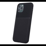 Gigapack Műanyag telefonvédő (szilikon keret, közepesen ütésálló, beépített fémlemez, bőr hatású hátlap, csíkos minta) FEKETE [Xiaomi Redmi 9C] (5996591233741) - Telefontok