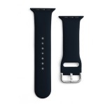 Gigapack Pótszíj (egyedi méret, szilikon, állítható, fém csat) FEKETE Apple Watch Series 4 44mm, Apple Watch Series 3 42mm, Apple Watch Ultra 49mm, Apple Watch Series 7 45mm, Apple Watch Series SE 2 44m