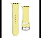 Gigapack Pótszíj (egyedi méret, szilikon, állítható, fém csat) SÁRGA Apple Watch Series 8 41mm, Apple Watch Series 6 40mm, Apple Watch Series 1 38mm, Apple Watch Series 7 41mm, Apple Watch Series SE 2