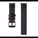 Gigapack Pótszíj (univerzális, 22 mm, textil, valódi bőr) SÖTÉTBARNA [Honor Watch GS 3] (5996457857555) - Szíj