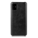 Gigapack Samsung Galaxy A71 műanyag telefonvédő (bőr hatású, fekete)