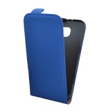 Gigapack Samsung Galaxy S6 (SM-G920) tok álló, bőr hatású (flip, lefelé nyíló, szilikon tartó) kék