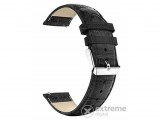 Gigapack Samsung Galaxy Watch 3 45mm pótszíj, valódi bőr, fekete, krokodilbőr mintás
