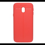 Gigapack Szilikon telefonvédő (bőr hatású, varrás minta) PIROS [Samsung Galaxy J3 (2017) SM-J330 EU] (5996457736560) - Telefontok