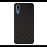 Gigapack Szilikon telefonvédő (karbon minta) FEKETE [Huawei P20] (5996457760299) - Telefontok