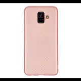 Gigapack Szilikon telefonvédő (karbon minta) ROZÉARANY [Samsung Galaxy A6 (2018) SM-A600F] (5996457771608) - Telefontok