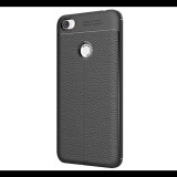 Gigapack Szilikon telefonvédő (közepesen ütésálló, bőr hatású, varrás minta) FEKETE [Xiaomi Redmi Note 5A Prime] (5996457728251) - Telefontok