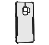 Gigapack Szilikon telefonvédő (ütésállóság, légpárnás sarok, akril hátlap, kameravédő) FEKETE Galaxy S9