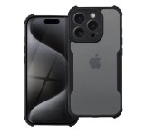 Gigapack Szilikon telefonvédő (ütésállóság, légpárnás sarok, akril hátlap, kameravédő) FEKETE iPhone 13 Pro