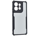 Gigapack Szilikon telefonvédő (ütésállóság, légpárnás sarok, akril hátlap, kameravédő) FEKETE Motorola Edge 50 Pro 5G