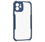 Gigapack Szilikon telefonvédő (ütésállóság, légpárnás sarok, akril hátlap, kameravédő) SÖTÉTKÉK iPhone 12, iPhone 12 Pro