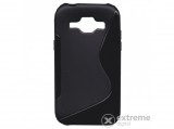 Gigapack telefonvédő gumi/szilikon tok Samsung Galaxy J1 (SM-J100) készülékhez, fekete