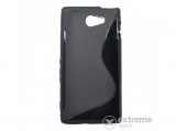 Gigapack telefonvédő gumi/szilikon tok Sony Xperia M2 Aqua (D2403) készülékhez, fekete