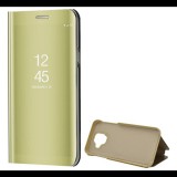 Gigapack Tok álló (aktív FLIP, oldalra nyíló, asztali tartó funkció, tükrös felület, Mirror View Case) ARANY [Samsung Galaxy A6 (2018) SM-A600F] (5996457786732) - Telefontok