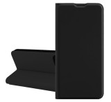 Gigapack Tok álló, b&#337;r hatású (flip, szilikon bels&#337;, oldalra nyíló, asztali tartó funkció, bankkártya tartó) fekete