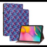Gigapack Tok álló, bőr hatású (aktív FLIP, oldalra nyíló, asztali tartó funkció, bankkártya tartó, fonott minta) KÉK [Samsung Galaxy Tab A 10.1 LTE (2019) SM-T515] (5996591128481) - Tablet tok