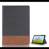 Gigapack Tok álló, bőr hatású (aktív FLIP, oldalra nyíló, asztali tartó funkció, textil minta) FEKETE [Honor Pad 5 10.1] (5996457873203) - Tablet tok