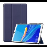 Gigapack Tok álló, bőr hatású (aktív FLIP, oldalra nyíló, TRIFOLD asztali tartó funkció) SÖTÉTKÉK [Huawei MediaPad M6 8.4 WIFI] (5996457898473) - Tablet tok