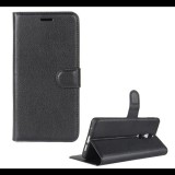 Gigapack Tok, álló, bőr hatású (FLIP, asztali tartó funkció) FEKETE [Nokia 7] (5996457746781) - Telefontok