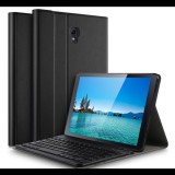 Gigapack Tok álló, bőr hatású (FLIP, bluetooth billentyűzet, asztali tartó, QWERTY, angol nyelvű) FEKETE [Samsung Galaxy Tab A 10.5 LTE (2018) SM-T595] (5996457797233) - Tablet tok