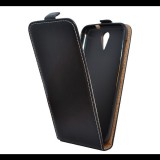 Gigapack Tok álló, bőr hatású (FLIP, lefelé nyíló, szilikon tartó) FEKETE [HTC Desire 620G] (5996457584406) - Telefontok