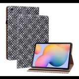 Gigapack Tok álló, bőr hatású (FLIP, oldalra nyíló, asztali tartó funkció, fonott minta) FEKETE [Samsung Galaxy Tab S6 Lite 10.4 LTE (SM-P619) 2022] (5996591129518) - Tablet tok