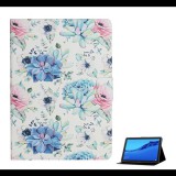 Gigapack Tok álló, bőr hatású (FLIP, oldalra nyíló, asztali tartó funkció, virág minta) FEHÉR [Huawei Mediapad M5 10.1 Lite WIFI] (5996457974795) - Tablet tok