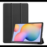 Gigapack Tok álló, bőr hatású (FLIP, oldalra nyíló, TRIFOLD asztali tartó funkció) FEKETE [Samsung Galaxy Tab S6 Lite 10.4 LTE (SM-P619) 2022] (5996457983292) - Tablet tok